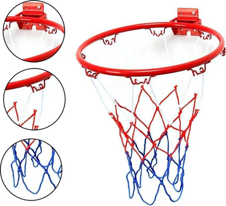 Obręcz do kosza 45cm z piłką i pompką Best sporting