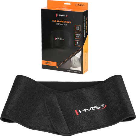 Pas wyszczuplający neoprenowy czarny HMS BR163