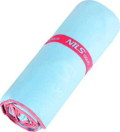 Ręcznik turystyczny z mikrofibry szybkoschnący Nils Aqua NAR13 jasnoniebieski 200x90 cm