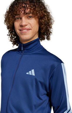 Dres męski adidas Sportswear Basic 3-Stripes French Terry niebieski JI8873