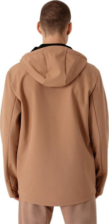 Kurtka przejściowa softshell z kapturem męska Outhorn membrana 5000 jasny brąz HOZ21 SFM600 82S