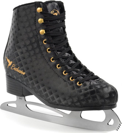 Łyżwy figurowe damskie klasyczne sznurowane SMJ sport Exclusive czarne