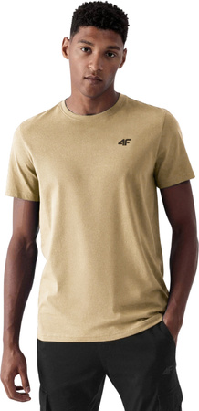 Koszulka męska 4F M3094 3pak beżowa, niebieska, turkusowa 4FWSS25TTSHM3094 91S