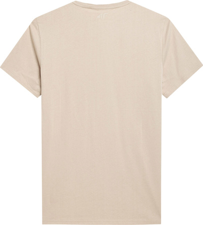 Koszulka męska 4F beżowa 4FSS23TTSHM311 81S