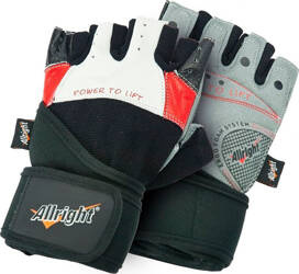 Rękawiczki kulturystyczne Allright Power skóra naturalna rozmiar XXL