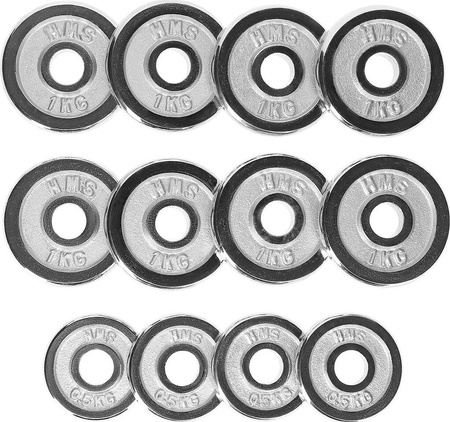 Sztangielki w walizce chrome HMS STC15 2x7.5 KG