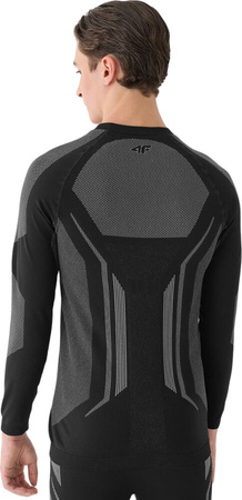 Koszulka bluza bielizna termoaktywna męska 4F M165 czarno-szara 4FWAW24USEAM165 20S