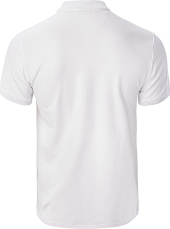 Męska koszulka Polo Hi-Tec Romso Classic biała rozmiar M