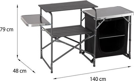Szafka turystyczna kempingowa Nils Camp NC3040 składana czarna 140x79x48cm