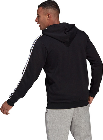 Bluza męska adidas Essentials Full-Zip Hoodie czarna GK9051