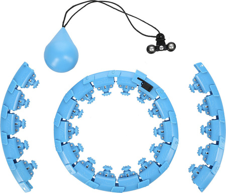 Hula hop z wypustkami i obciążnikiem One Fitness oha01 niebieskie