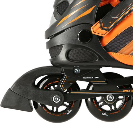 Łyżworolki Nils Extreme NA14112 czarno-pomarańczowy rozmiar 43
