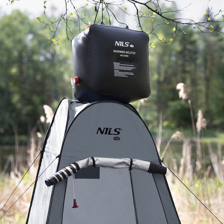 Przebieralnia namiot prysznic turystyczny Nils Camp NC1706 szary 120x120x190cm