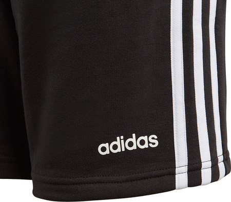 Spodenki dla dzieci adidas Essentials 3 Stripes Knit Short czarne DV1796