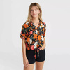 Damska koszulka z krótkim rękawem O'neill CALI BEACH SHIRT black bluemchen rozmiar S