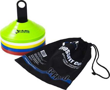 Pachołki grzybki treningowe HMS Premium GTR50 50 sztuk