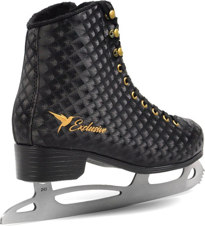 Łyżwy figurowe damskie klasyczne sznurowane SMJ sport Exclusive czarne