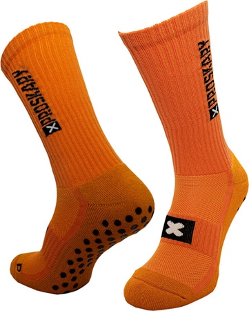 Skarpety treningowe antypoślizgowe Proskary junior pomarańczowe