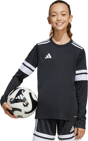 Koszulka dla dzieci adidas Squadra 25 Long Sleeve Jersey czarno-biała JJ0047