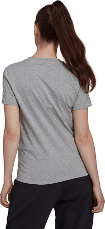 Koszulka damska adidas Loungwear Essentials Slim Logo szara HL2053