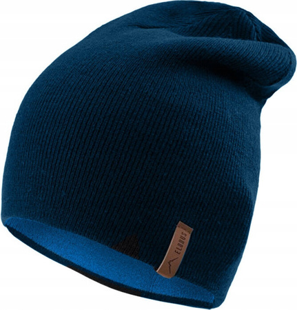Męska czapka zimowa beanie dwustronna Elbrus Trend niebiesko-granatowa