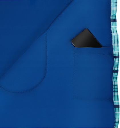 Śpiwór Nils camp nc2009 190 30x75cm niebieska kratka