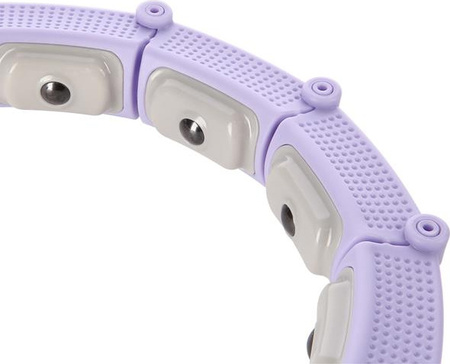 Hula hop z magnesami obciążnikiem licznikiem fioletowy HMS HHM14