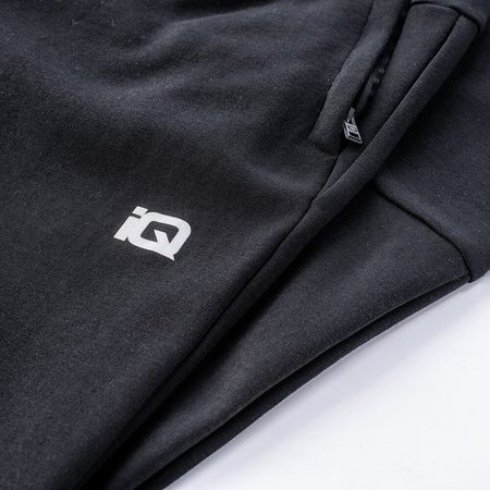 Męskie spodnie treningowe dresowe joggery IQ Vesilles czarne rozmiar S