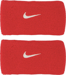 Frotki na rękę Nike Swoosh Wristbands 2 szt. czerwone N1012406610OS