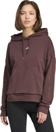 Bluza damska adidas Essentials Small Logo Feel Cozy brązowa JV7314