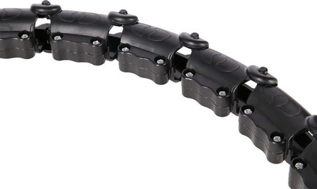 Hula hop black z wypustkami i obciążnikiem HMS hhw11 plus size