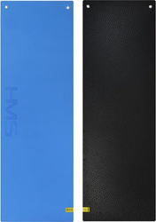 Mata do ćwiczeń fitness klubowa z otworami HMS Premium MFK03 180x60x1,5 cm niebiesko-czarna