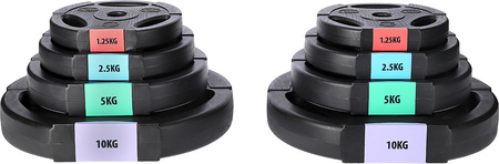 Zestaw sztanga talerze kompozytowe treningowe HMS