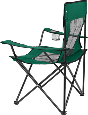 Krzesło turystyczne kempingowe składane Nils Camp NC3302 zielono-czarne