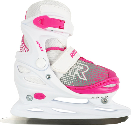 Łyżwy Roces Jokey Ice X biało-różowe 450746 001