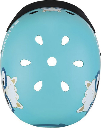 Kask na rower rolki hulajnogę deskorolkę dziecięcy Globber Elite Lights 507-105 niebieski - buddy