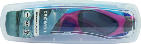 Okularki pływackie dla dzieci Crowell GS23 Splash fioletowo-niebieskie