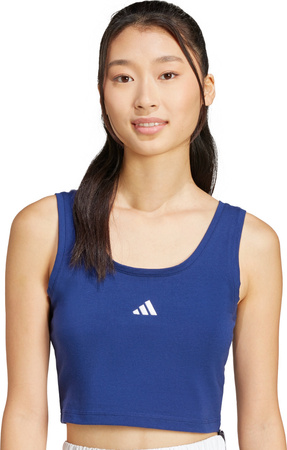 Koszulka damska adidas Essentials Small Logo Cotton Lifestyle Tank niebieska JC5939