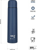 Termos turystyczny ze stali nierdzewnej Nils Camp NC3804 niebieski 1000 ML