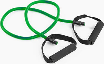 Guma oporowa fitness z uchwytami Allright 120x11x0,7 cm zielona