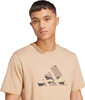 Koszulka męska adidas Camo Logo Graphic beżowa JM6382