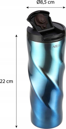 Kubek termiczny turystyczny termos NILS NCB22 niebieski 500ml