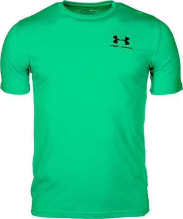 Koszulka męska Under Armour Sportstyle Left Chest SS zielona 1326799 509