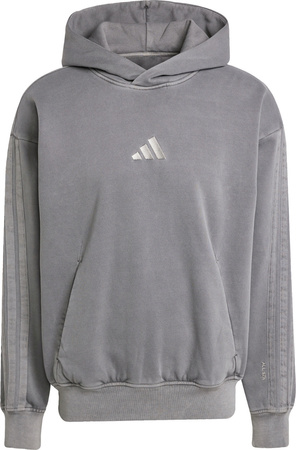 Bluza męska adidas ALL SZN Fleece Washed Hoodie szara JL6539
