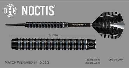 Rzutki Harrows Noctis 90% Softip