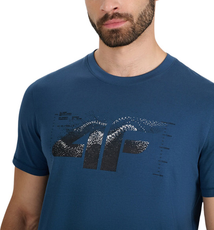 Koszulka męska 4F M2359 niebieska 4FWAW25TTSHM2359 46S