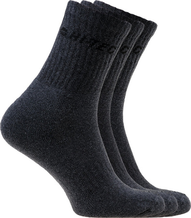Męskie skarpety za kostkę Hi-tec Chiro 3 pary 88453-dk Gr M/blk dark grey melange/black rozmiar 36-39