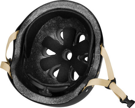 Dziecięcy kask rowerowy na rolki hulajnogę regulowany Nils Extreme MTW001-1 czarno-beżowy r XS (48-52cm)