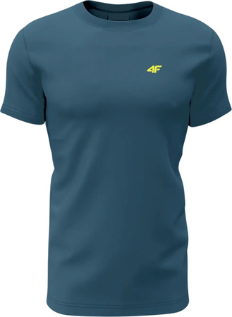 Koszulka męska 4F M1896 3pak oliwkowa, żółta, niebieska 4FWSS24TTSHM1896 90S