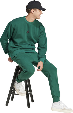 Spodnie męskie adidas Essentials Feel Cozy French Terry zielone JE3858